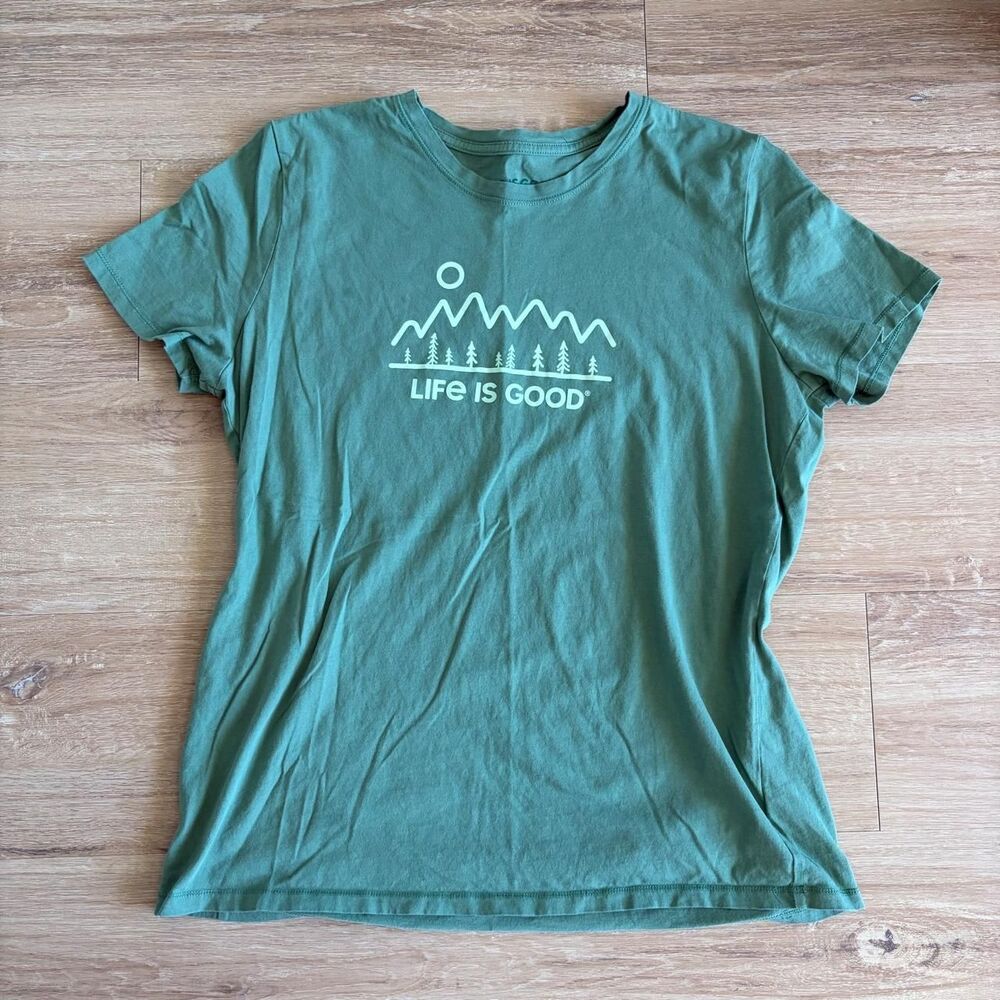 Life-is-good Women's Green T-shirt